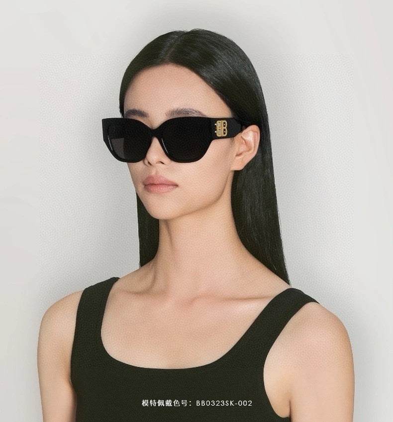 Balenciaga BB0323SK Black & Rose Gold Designer Sunglasses 55-19-125 mm - detail image 3
