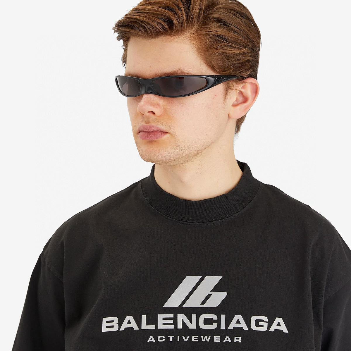 Balenciaga BB0383S Black & Red Designer Sunglasses - detail image 8