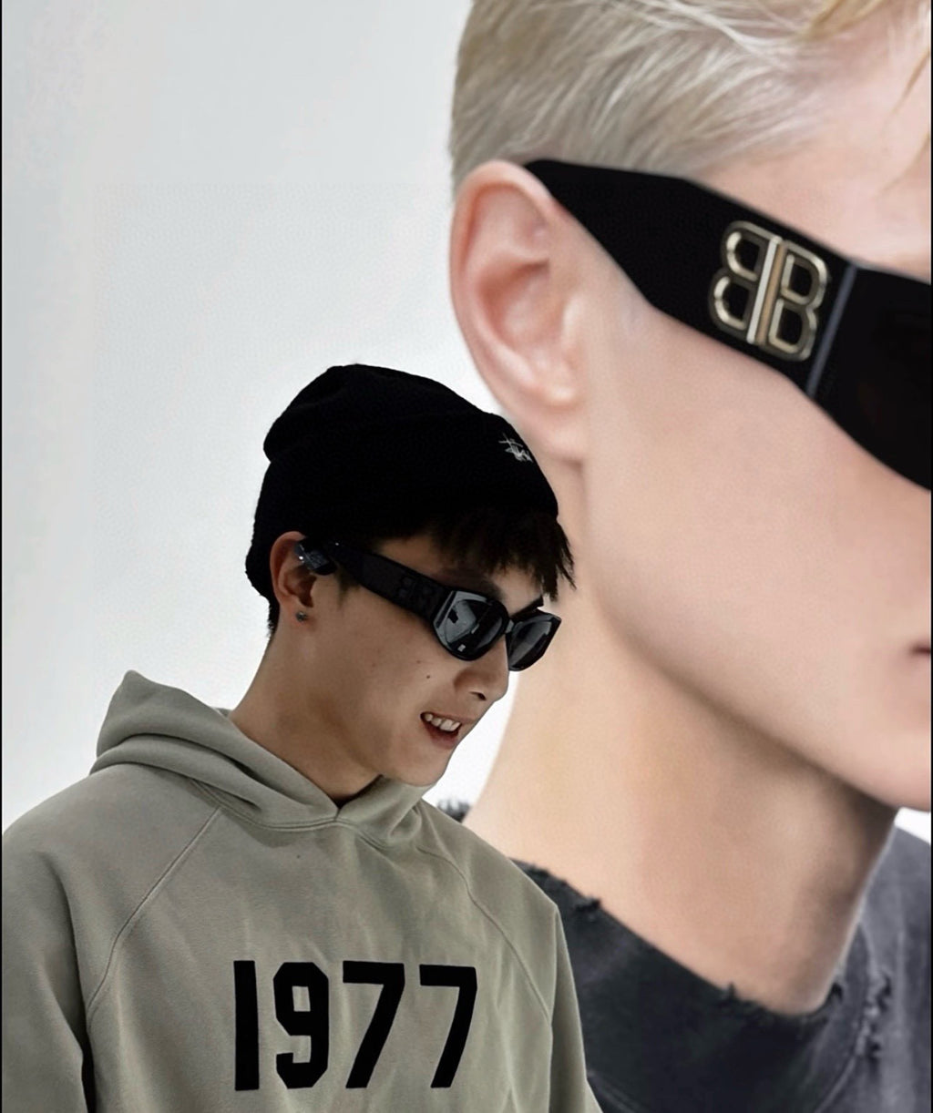 Balenciaga BB0324SK Black Designer Sunglasses 55-19-125 mm - detail image 5