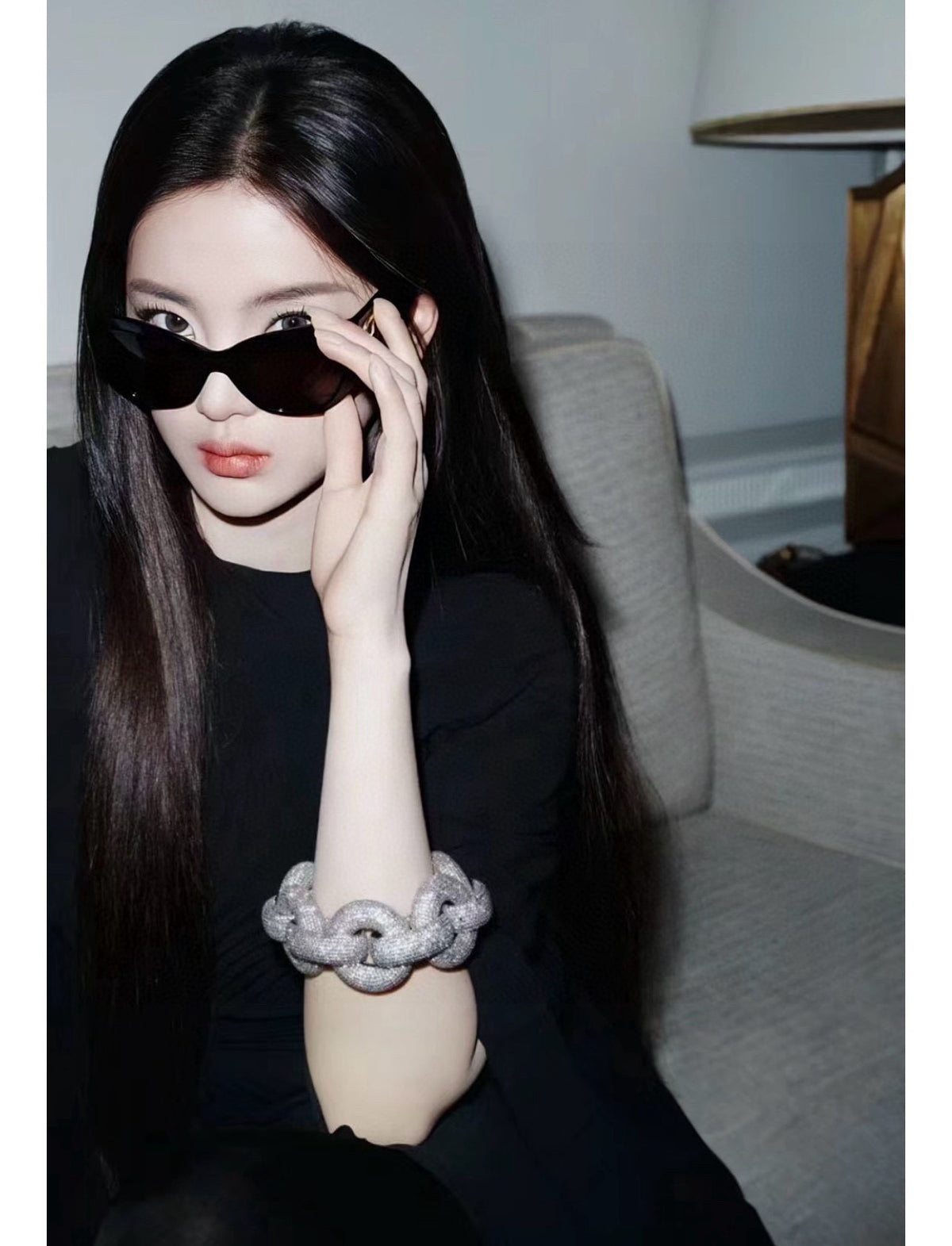 Balenciaga BB0324SK Black Designer Sunglasses 55-19-125 mm - detail image 2