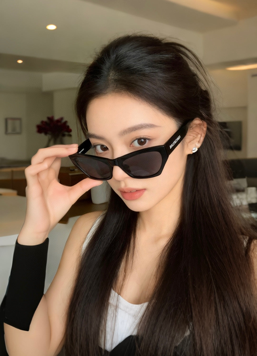 Balenciaga BB0447S Black & Brown Designer Sunglasses 56-20-145 mm - detail image 2