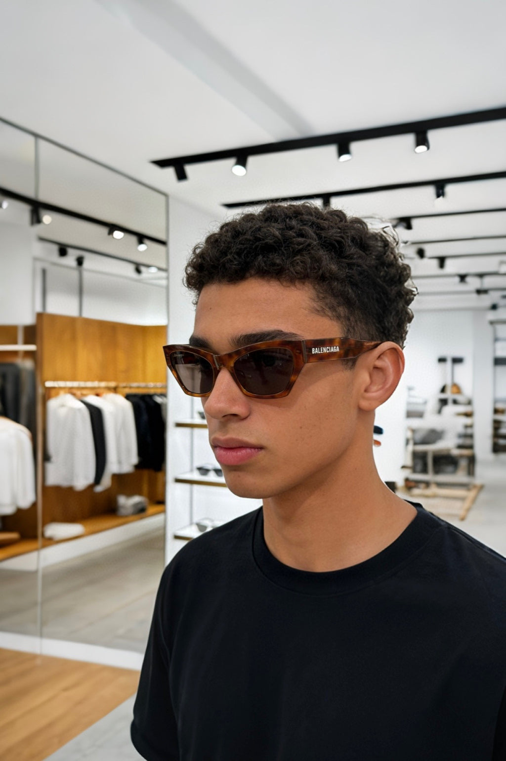 Balenciaga BB0447S Black & Brown Designer Sunglasses 56-20-145 mm - detail image 7