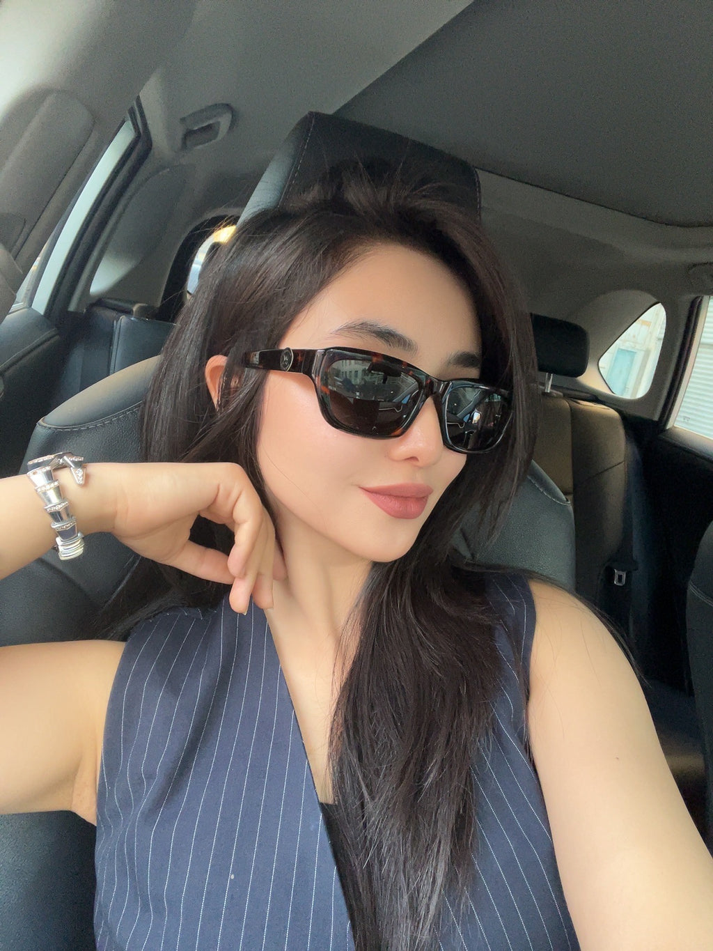 Balenciaga BB0409 Black & Rose Gold Designer Sunglasses 58-18-140 mm - detail image 8