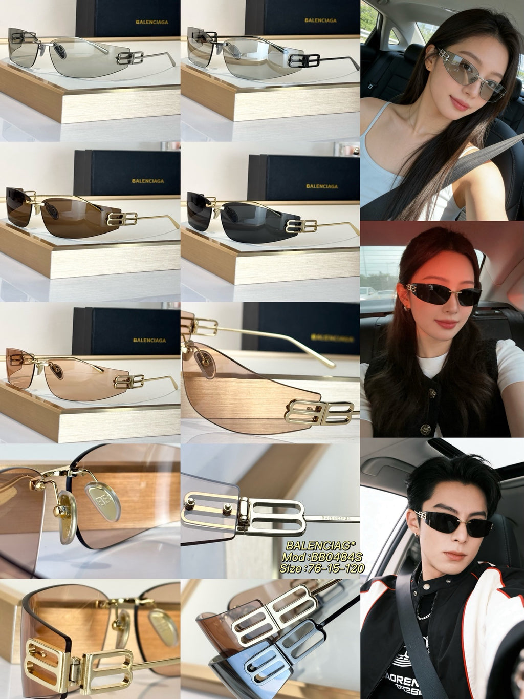 Balenciaga BB0484S Black Designer Sunglasses - detail image 9