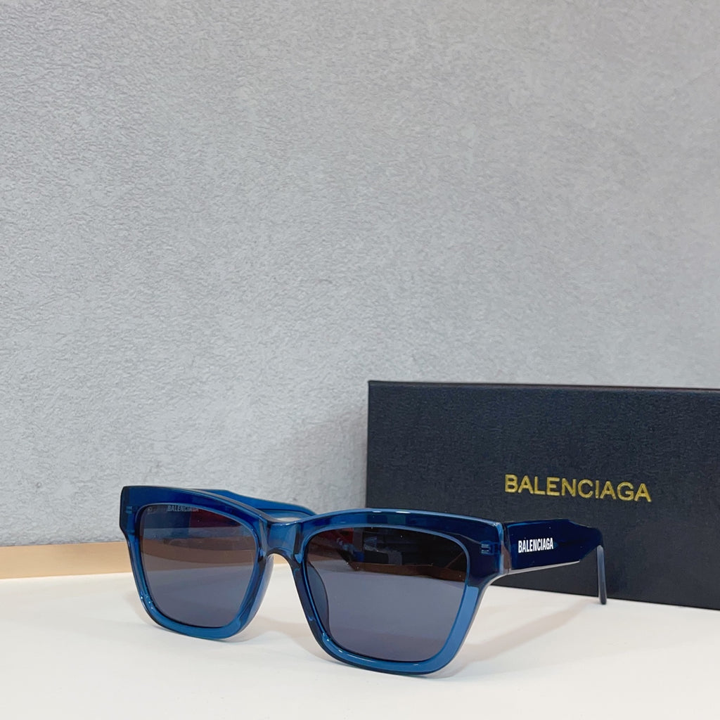 Balenciaga BB0307SA Black & Blue Designer Sunglasses 56-17-145 mm - detail image 4