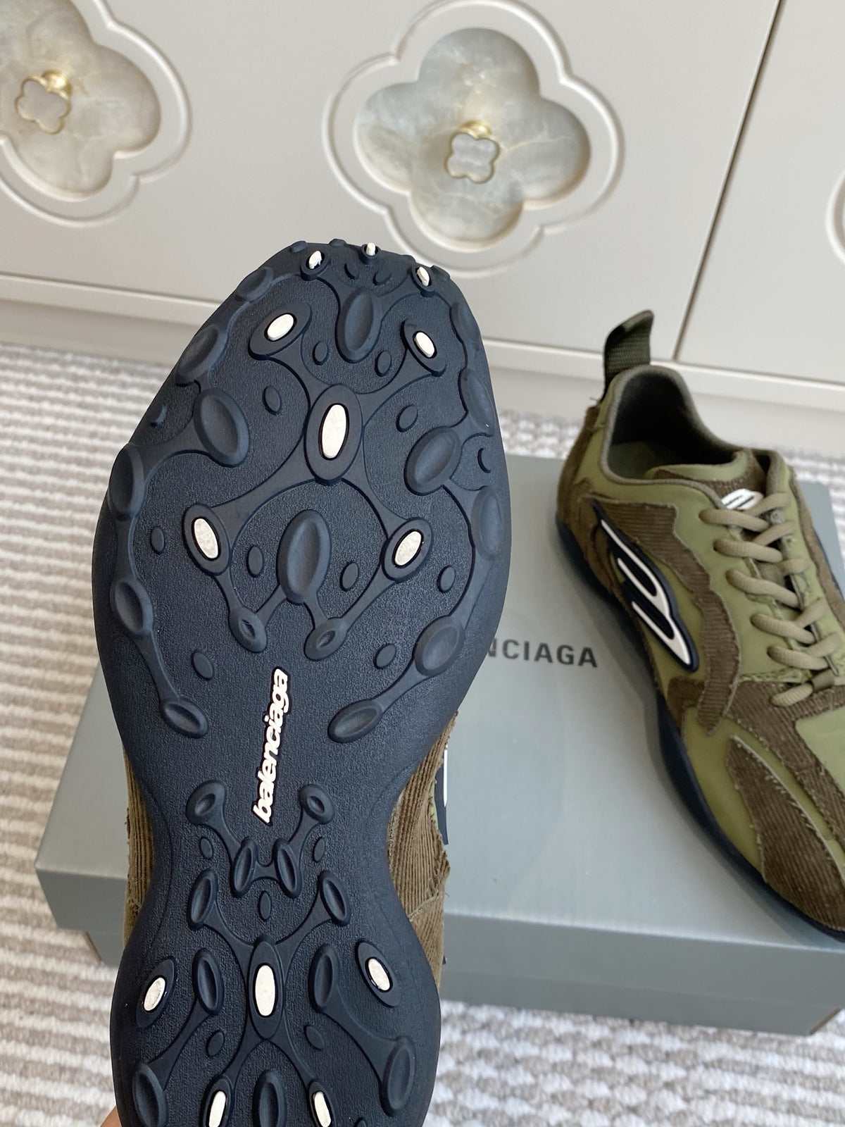 Balenciaga Black & Olive Green Designer Shoes EU 35-39 - detail image 9