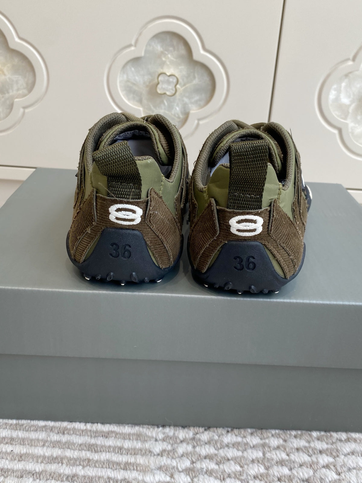 Balenciaga Black & Olive Green Designer Shoes EU 35-39 - detail image 8