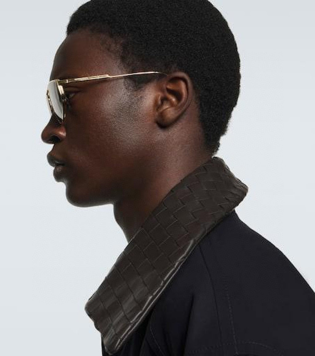 Bottega Veneta BV1466S Black & Brown Designer Sunglasses 59-18-140 mm - detail image 2