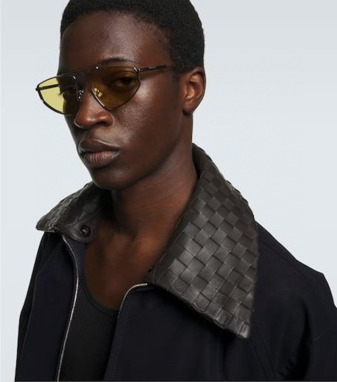 Bottega Veneta BV1466S Black & Brown Designer Sunglasses 59-18-140 mm - detail image 6
