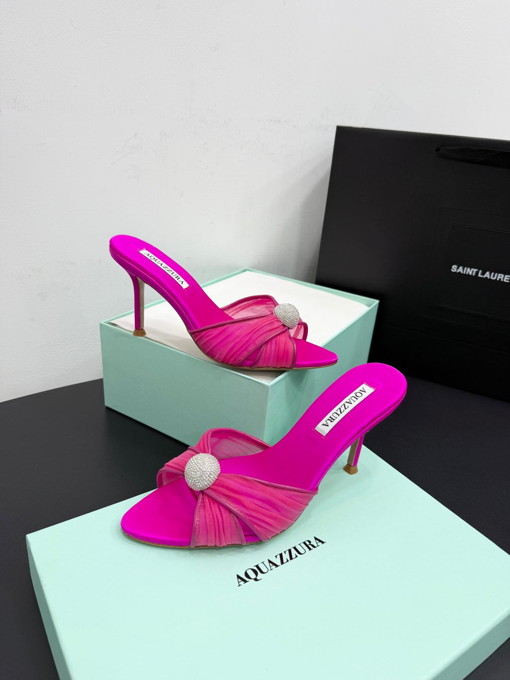Aquazzura Black & Pink Designer Shoes EU 35-42 - detail image 4