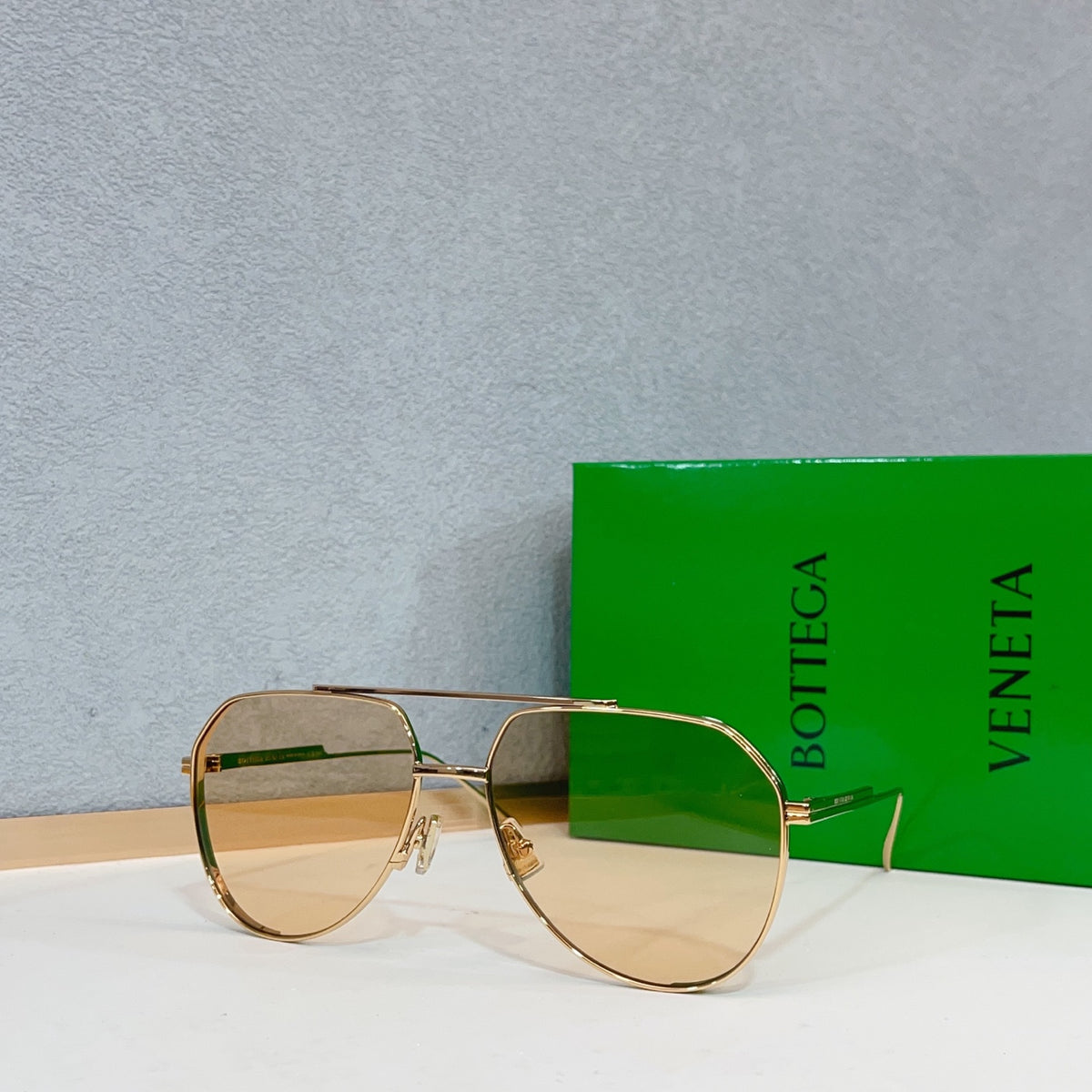 Bottega Veneta BV1465S Green Designer Sunglasses 60-16-140 mm Edition 2 - detail image 2