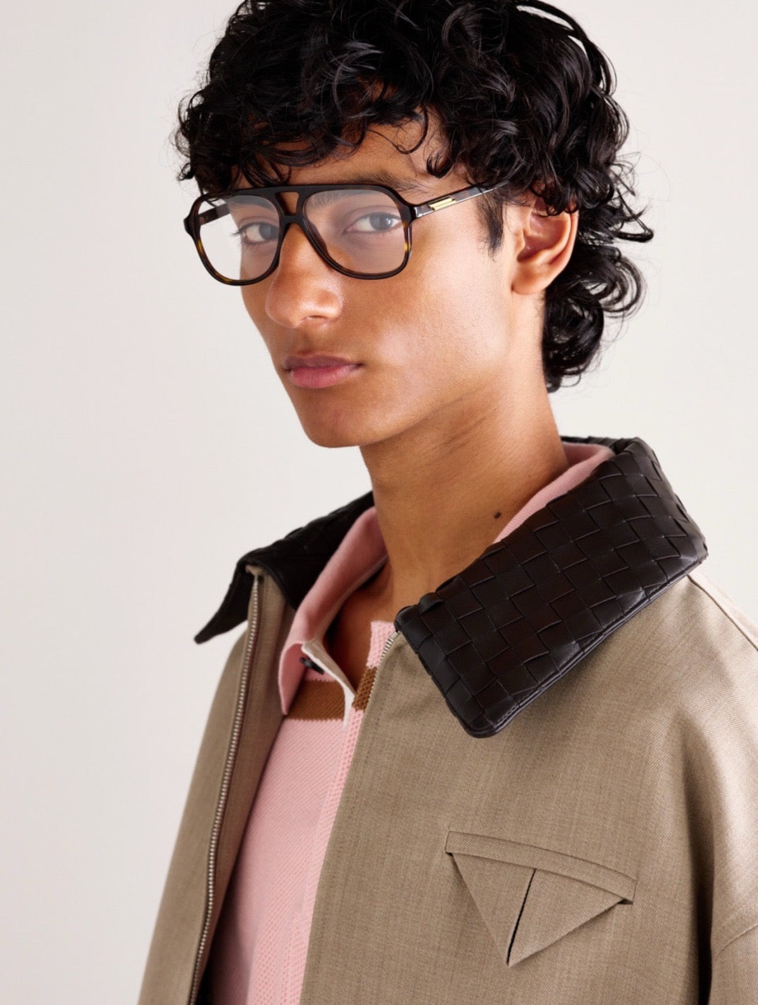 Bottega Veneta BV1417O Black & Rose Gold Designer Sunglasses 56-13-145 mm - detail image 8
