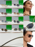 Bottega Veneta BV1435S Green & Rose Gold Designer Sunglasses 58-12-145 mm