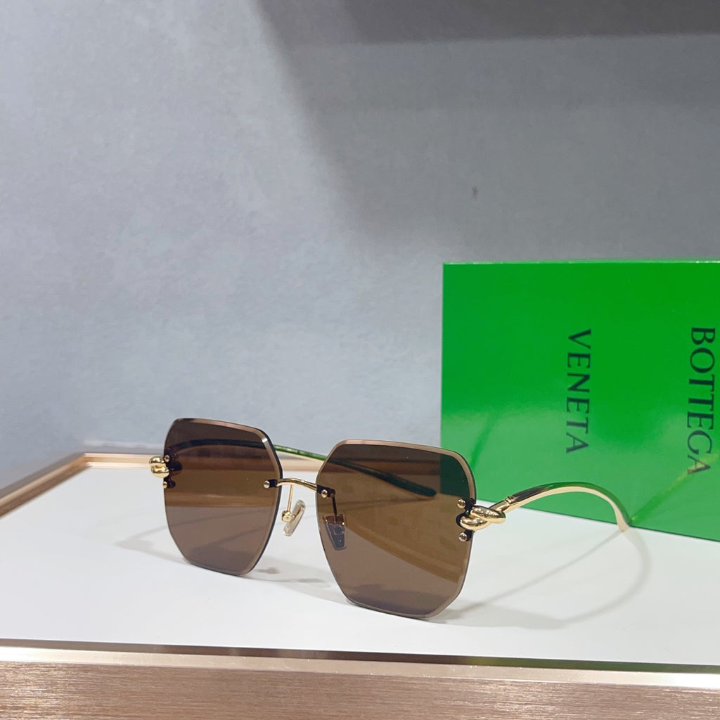 Bottega Veneta BV1438S Green Designer Sunglasses 58-12-145 mm Edition 2 - detail image 3