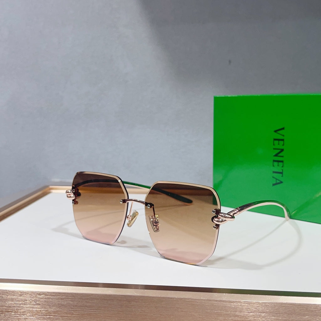 Bottega Veneta BV1438S Green Designer Sunglasses 58-12-145 mm Edition 2 - detail image 6