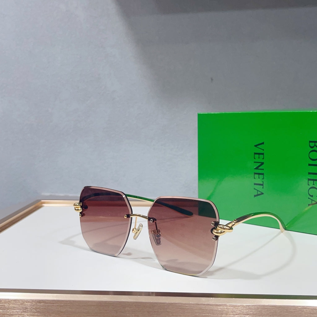 Bottega Veneta BV1438S Green Designer Sunglasses 58-12-145 mm Edition 2 - detail image 4