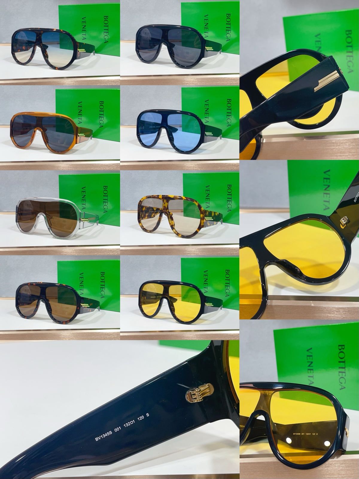 Bottega Veneta BV1345S Multicolor Designer Sunglasses