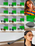 Bottega Veneta BV1305S Green & Orange Designer Sunglasses 64-13-135 mm