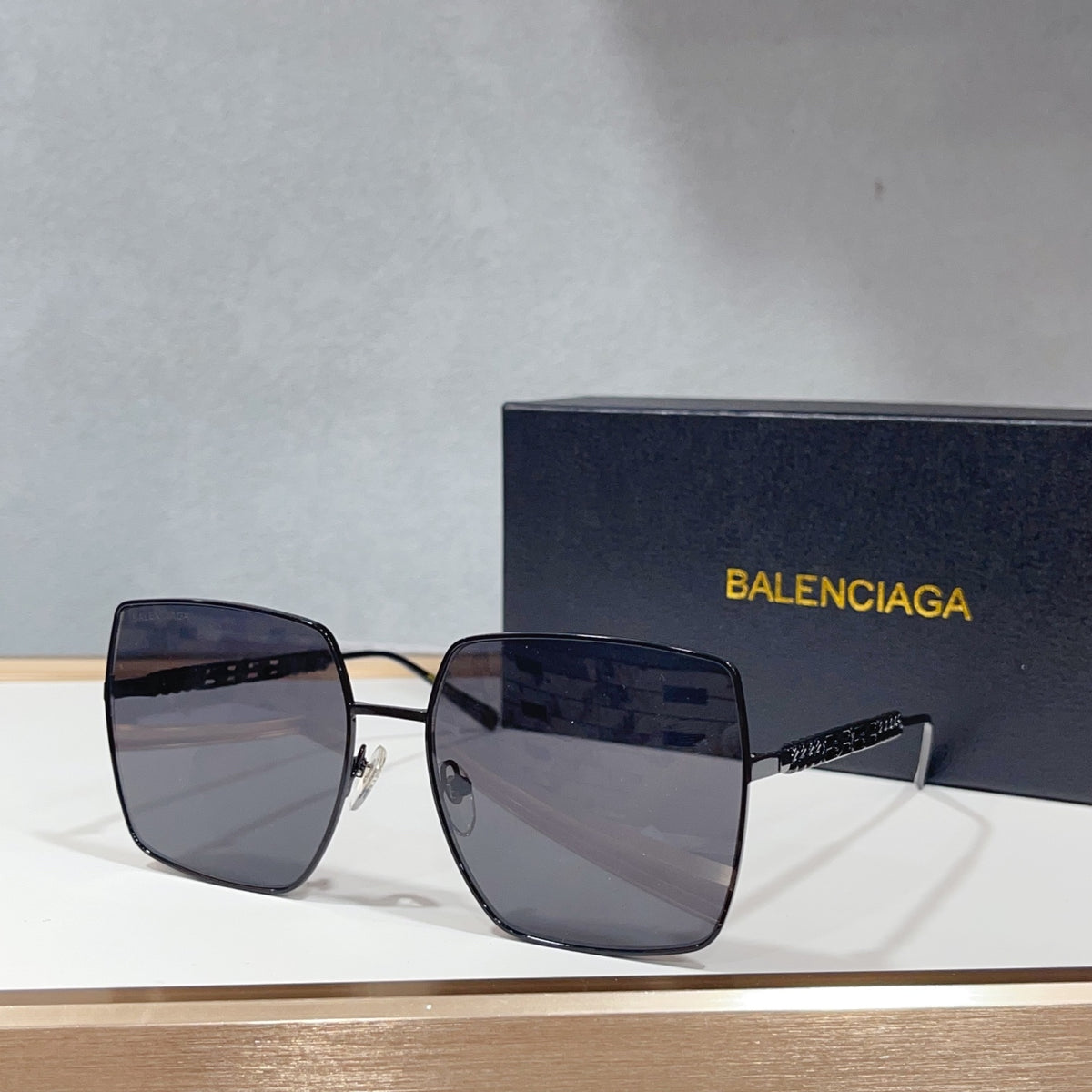Balenciaga BB0012 Black & Blue Designer Sunglasses 58-18-143 mm Edition 2 - detail image 4