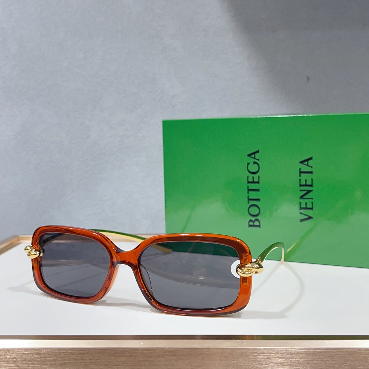 Bottega Veneta BV1439S Green Designer Sunglasses 56-14-145 mm Edition 2 - detail image 7