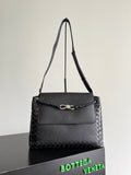 Bottega Veneta 807715 Black & Silver Designer Handbag