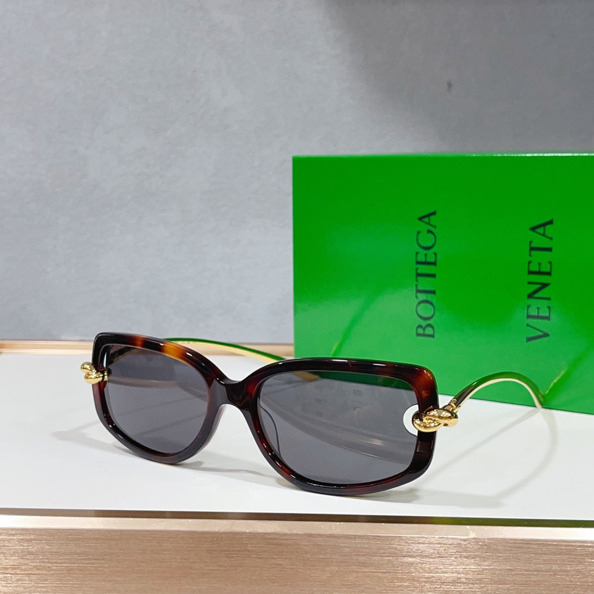 Bottega Veneta BV1440SA Green Designer Sunglasses 59-18-145 mm Edition 3 - detail image 9