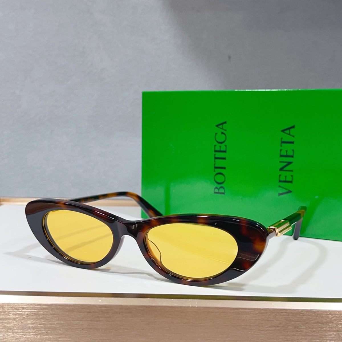Bottega Veneta BV1447S Green Designer Sunglasses 51-18-145 mm Edition 2 - detail image 6