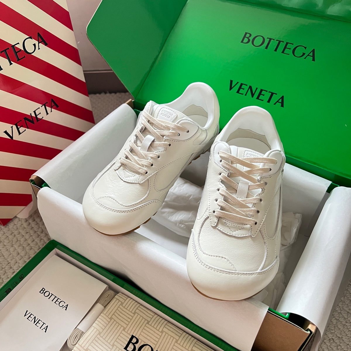Bottega Veneta Silver Sneakers EU 35-45