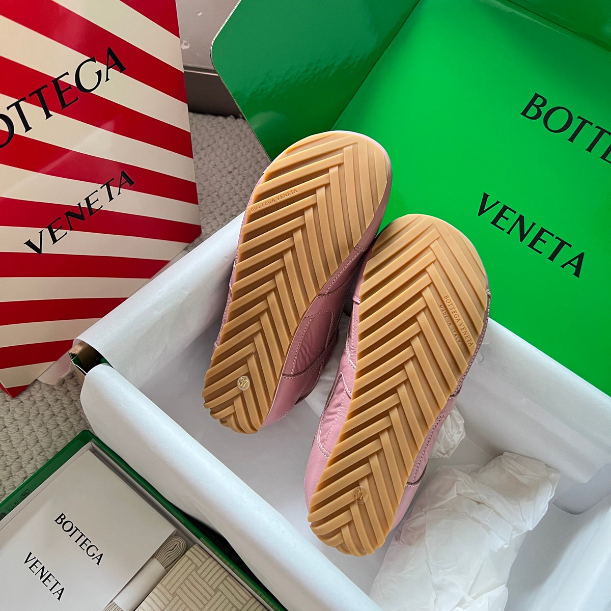 Bottega Veneta Green & Red Designer Shoes EU 35-45 - detail image 9