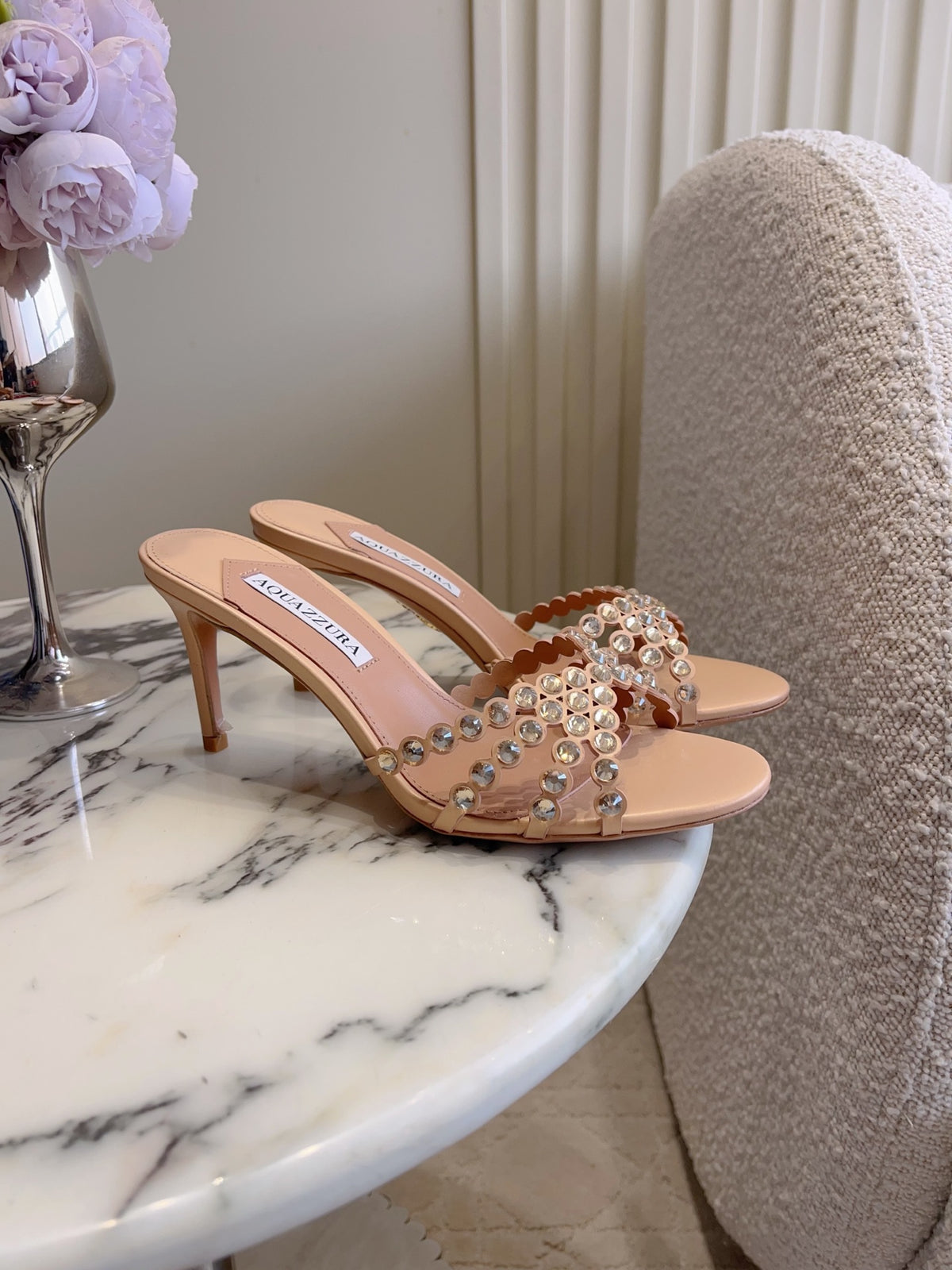 Aquazzura Brown & Rose Gold Designer Shoes EU 35-39 - detail image 2