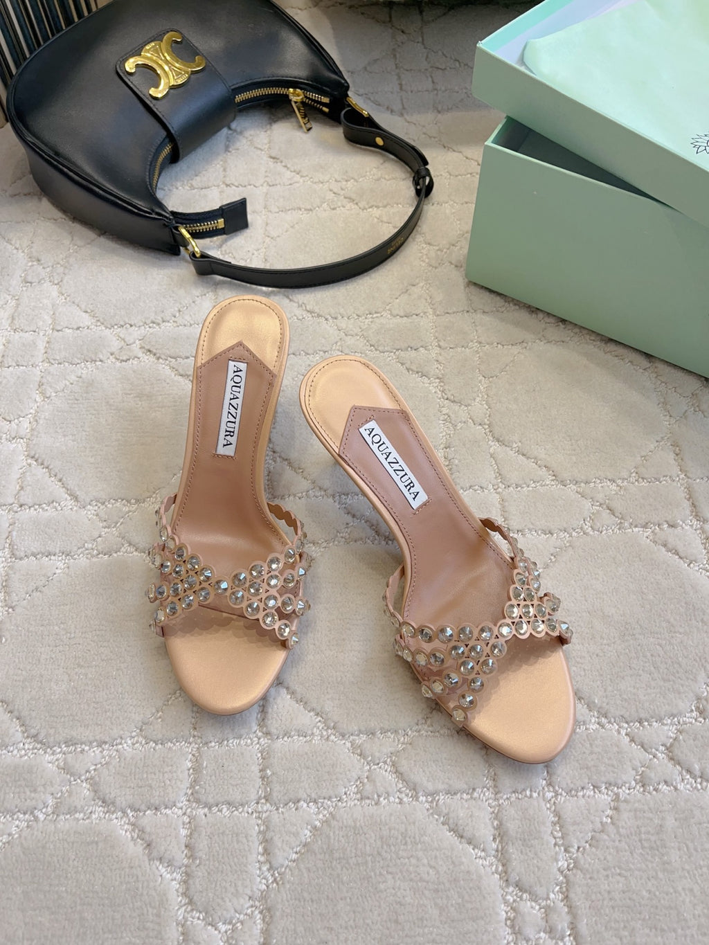 Aquazzura Brown & Rose Gold Designer Shoes EU 35-39 - detail image 3