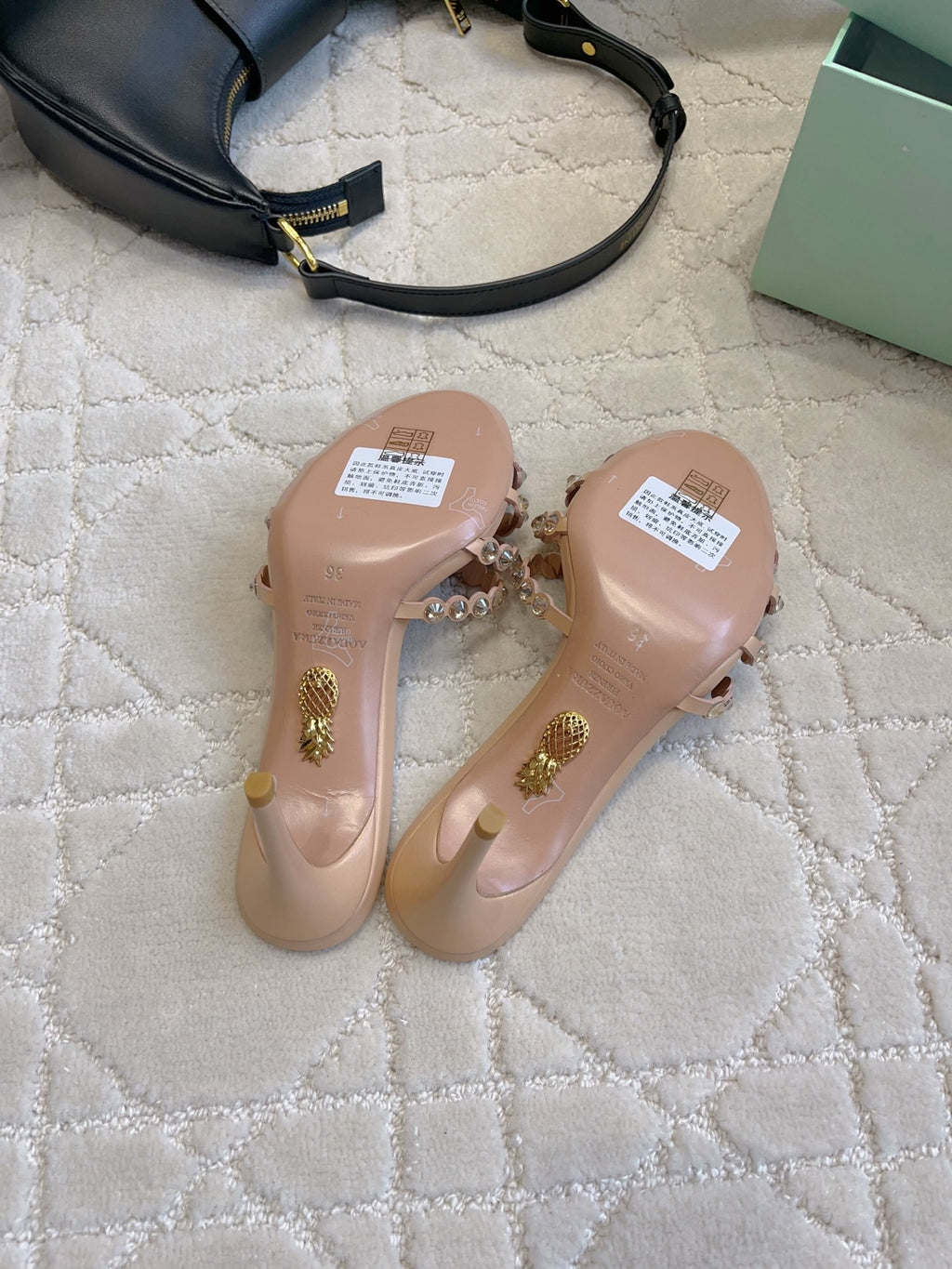 Aquazzura Brown & Rose Gold Designer Shoes EU 35-39 - detail image 6
