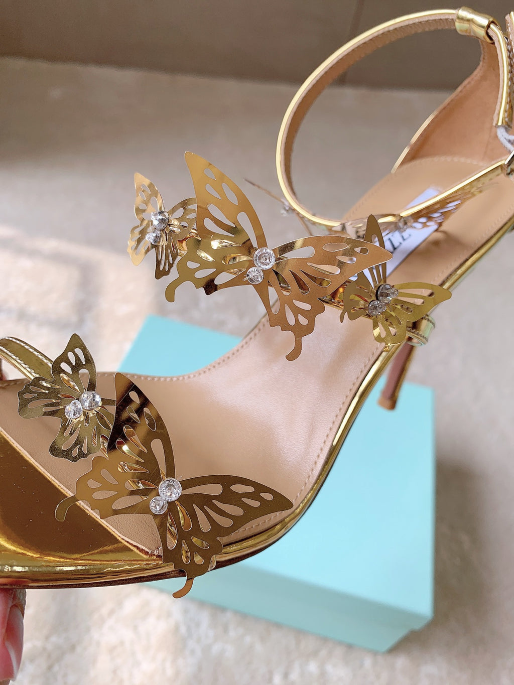 Aquazzura Brown & Rose Gold Designer Shoes EU 34-42 - detail image 8