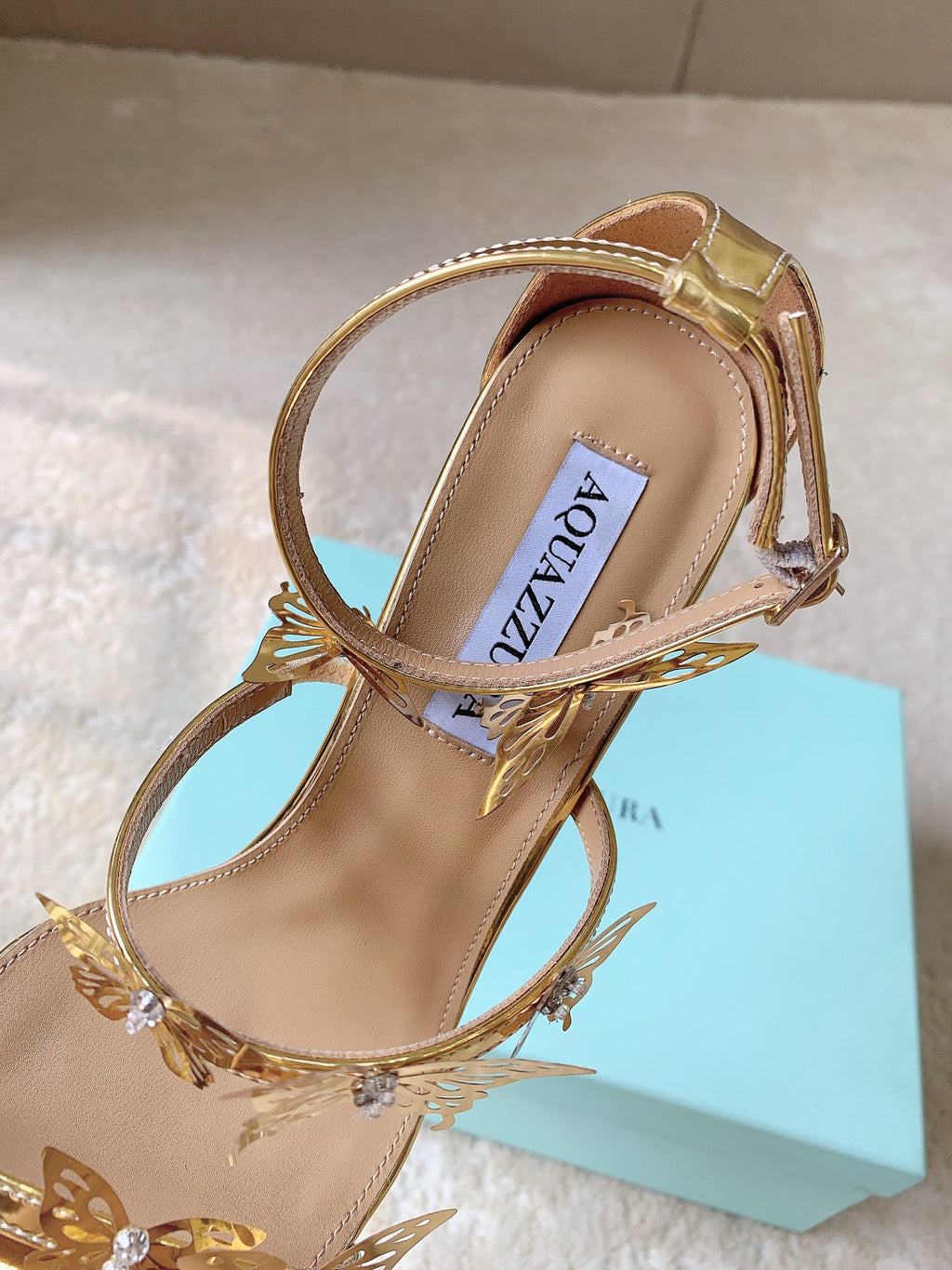 Aquazzura Brown & Rose Gold Designer Shoes EU 34-42 - detail image 6