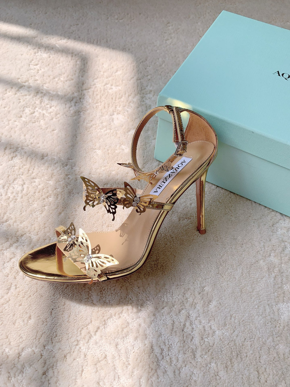 Aquazzura Brown & Rose Gold Designer Shoes EU 34-42 - detail image 4