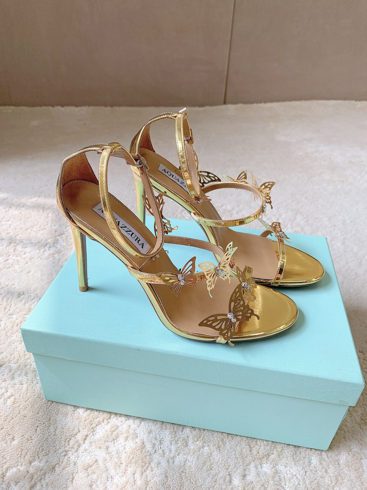 Aquazzura Brown & Rose Gold Designer Shoes EU 34-42 - detail image 2