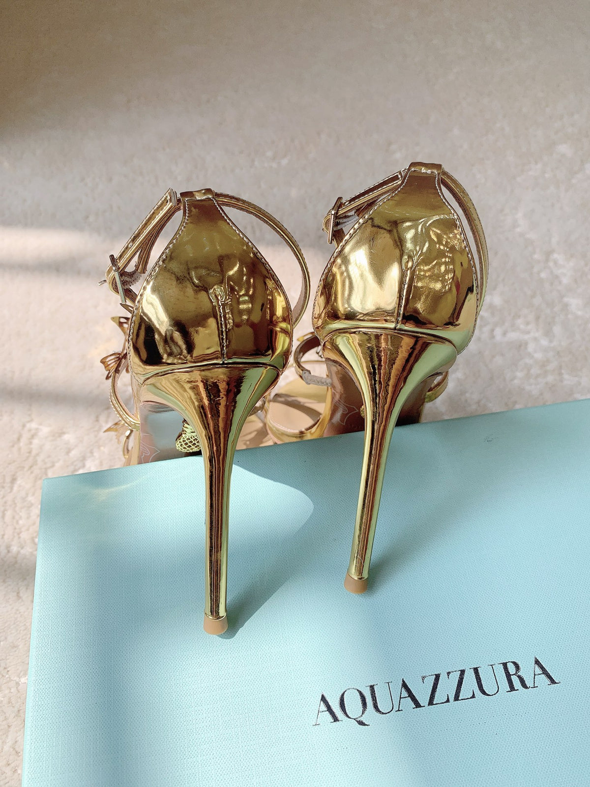 Aquazzura Brown & Rose Gold Designer Shoes EU 34-42 - detail image 3