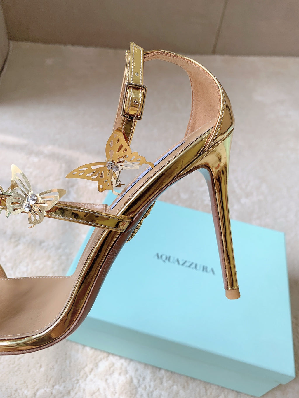 Aquazzura Brown & Rose Gold Designer Shoes EU 34-42 - detail image 7