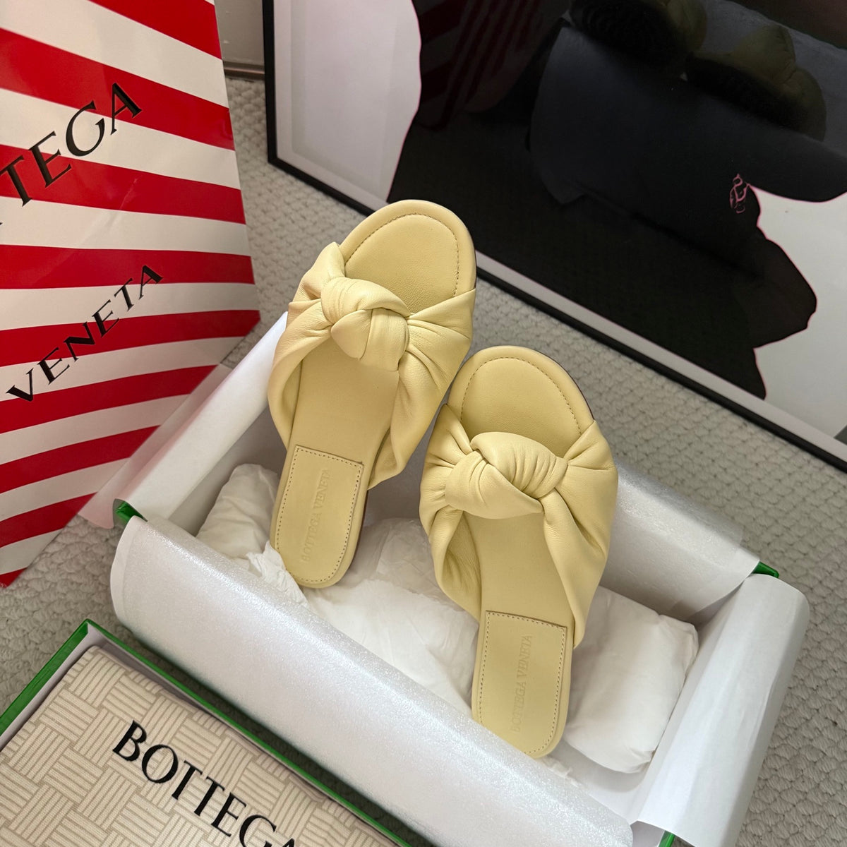 Bottega Veneta Black & Gold Slides EU 35-42 - detail image 8