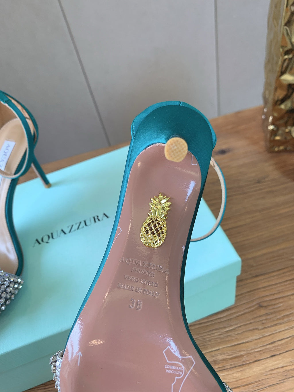 Aquazzura 2026SS Teal & Rose Gold Heels EU 34-43 - detail image 7