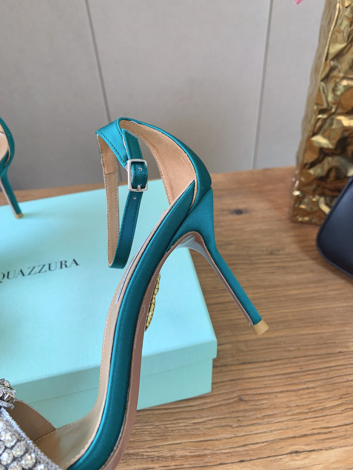 Aquazzura 2026SS Teal & Rose Gold Heels EU 34-43 - detail image 6