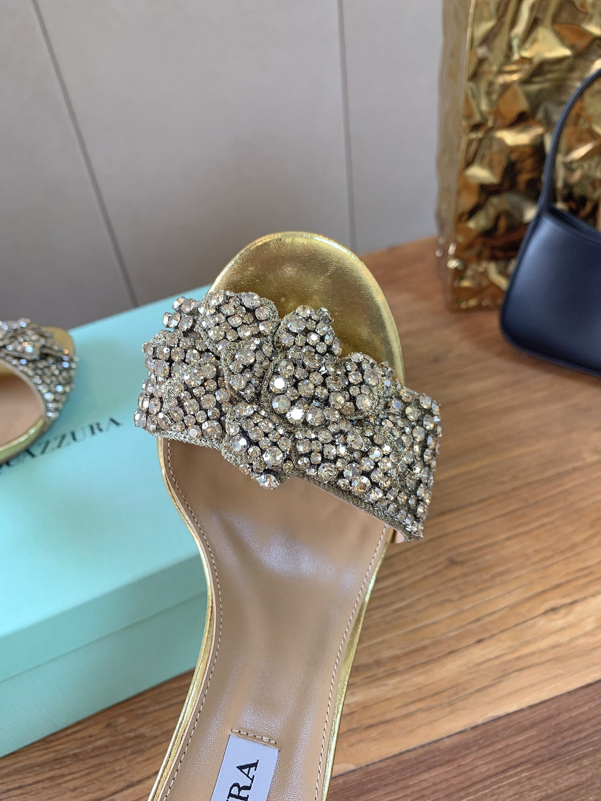 Aquazzura Brown & Teal Designer Shoes EU 34-43 - detail image 4