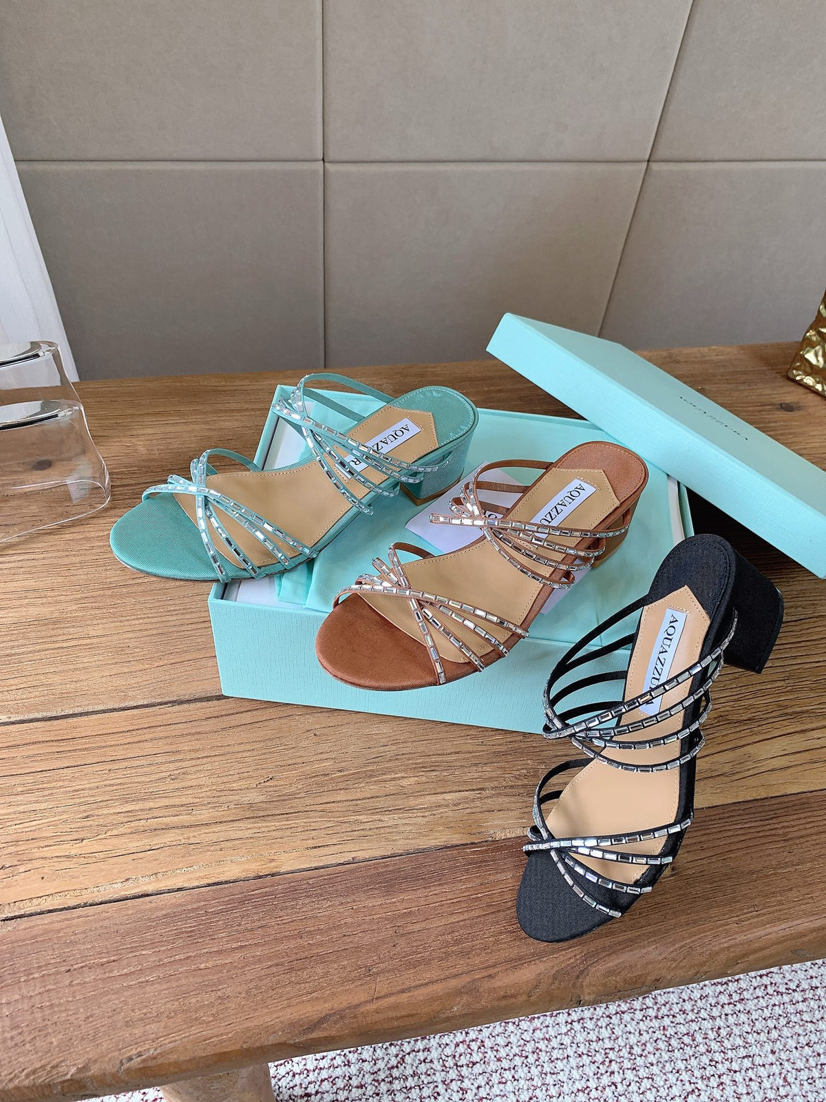 Aquazzura Rose Gold Designer Shoes EU 35-43