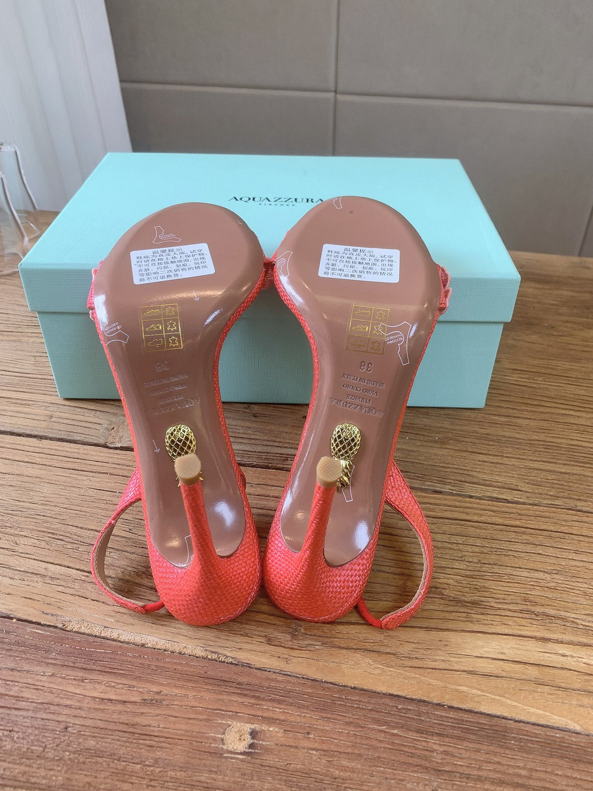 Aquazzura 2026SS Rose Gold & Teal Heels EU 35-43 Edition 3 - detail image 4