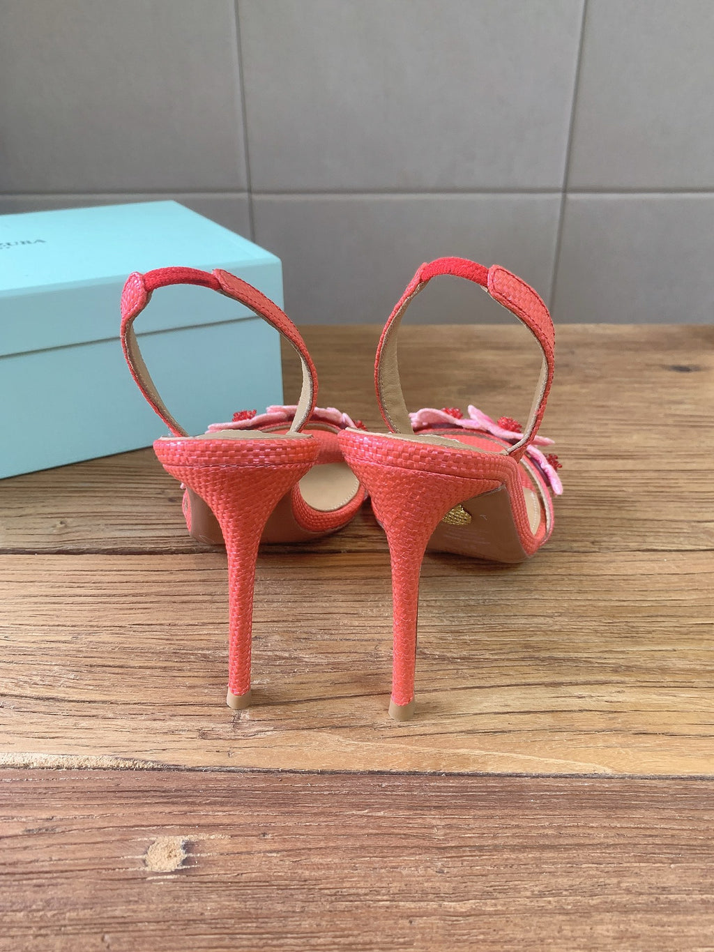 Aquazzura 2026SS Rose Gold & Teal Heels EU 35-43 Edition 3 - detail image 5