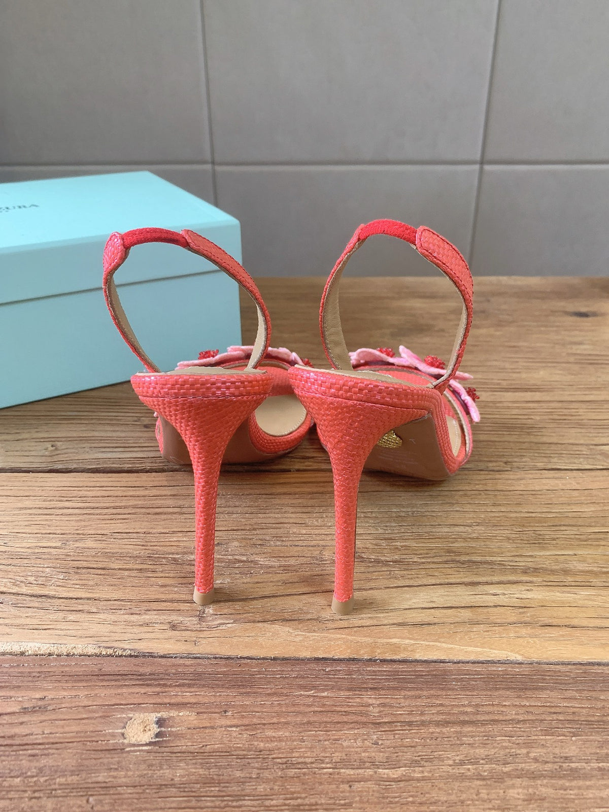 Aquazzura 2026SS Rose Gold & Teal Heels EU 35-43 Edition 3 - detail image 5
