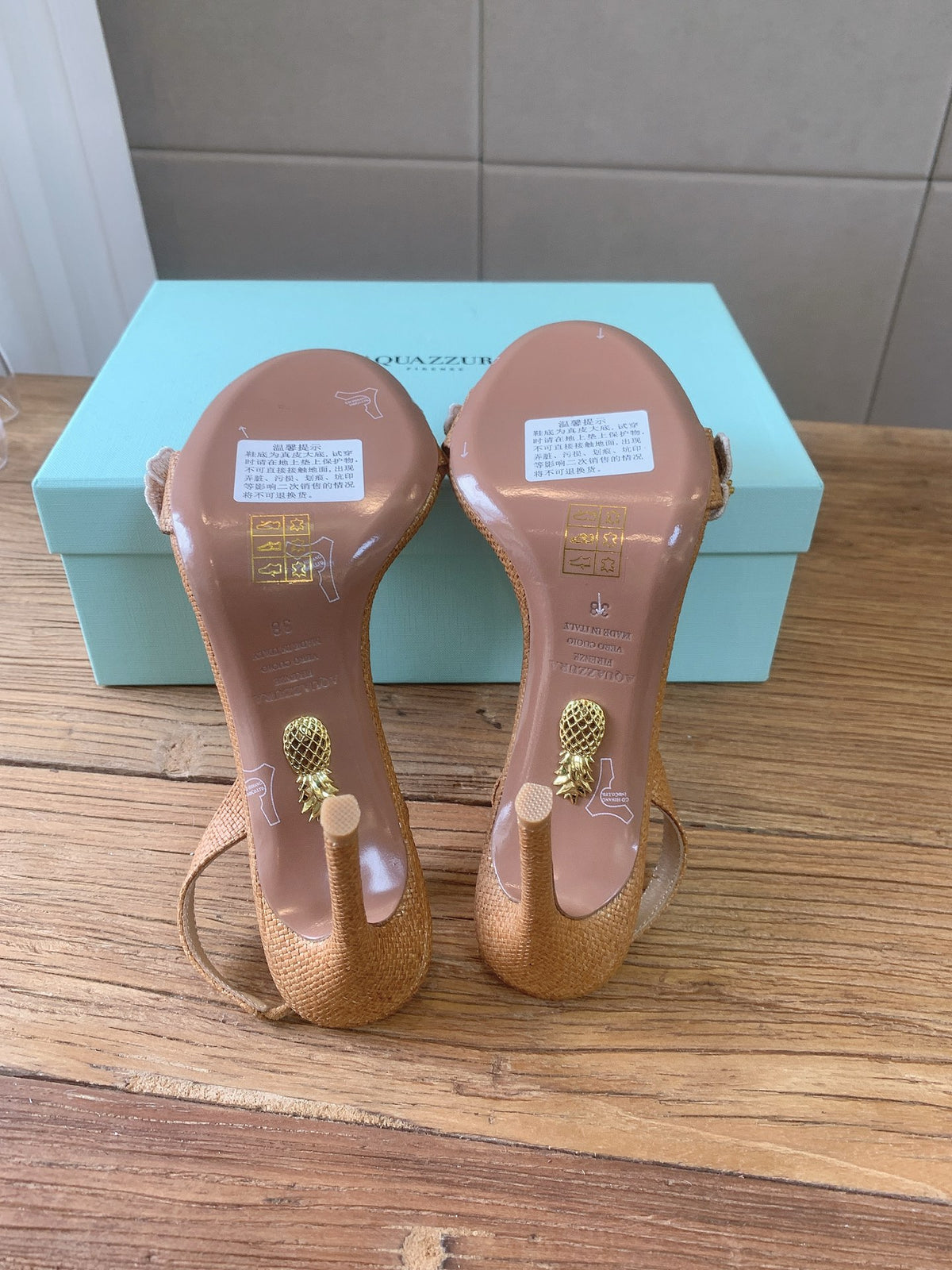 Aquazzura 2026SS Rose Gold & Teal Heels EU 35-43 Edition 2 - detail image 4