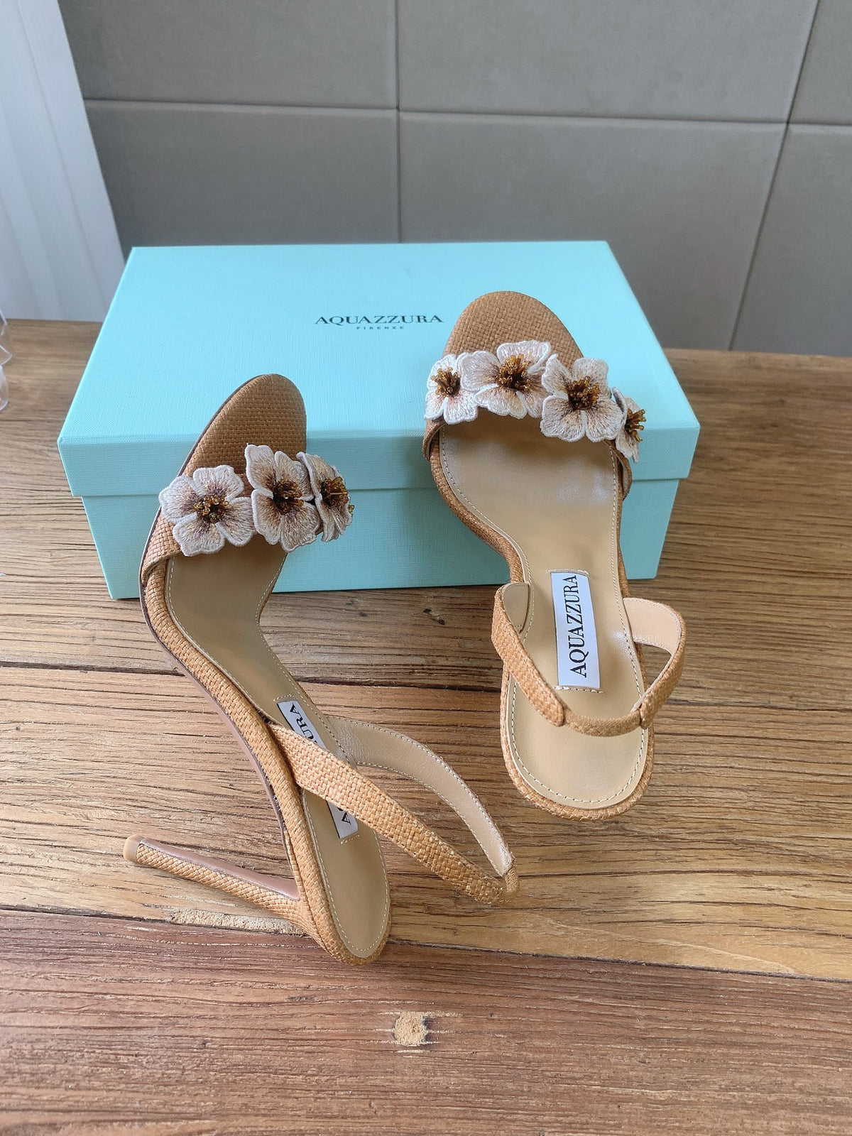 Aquazzura 2026SS Rose Gold & Teal Heels EU 35-43 Edition 2 - detail image 3