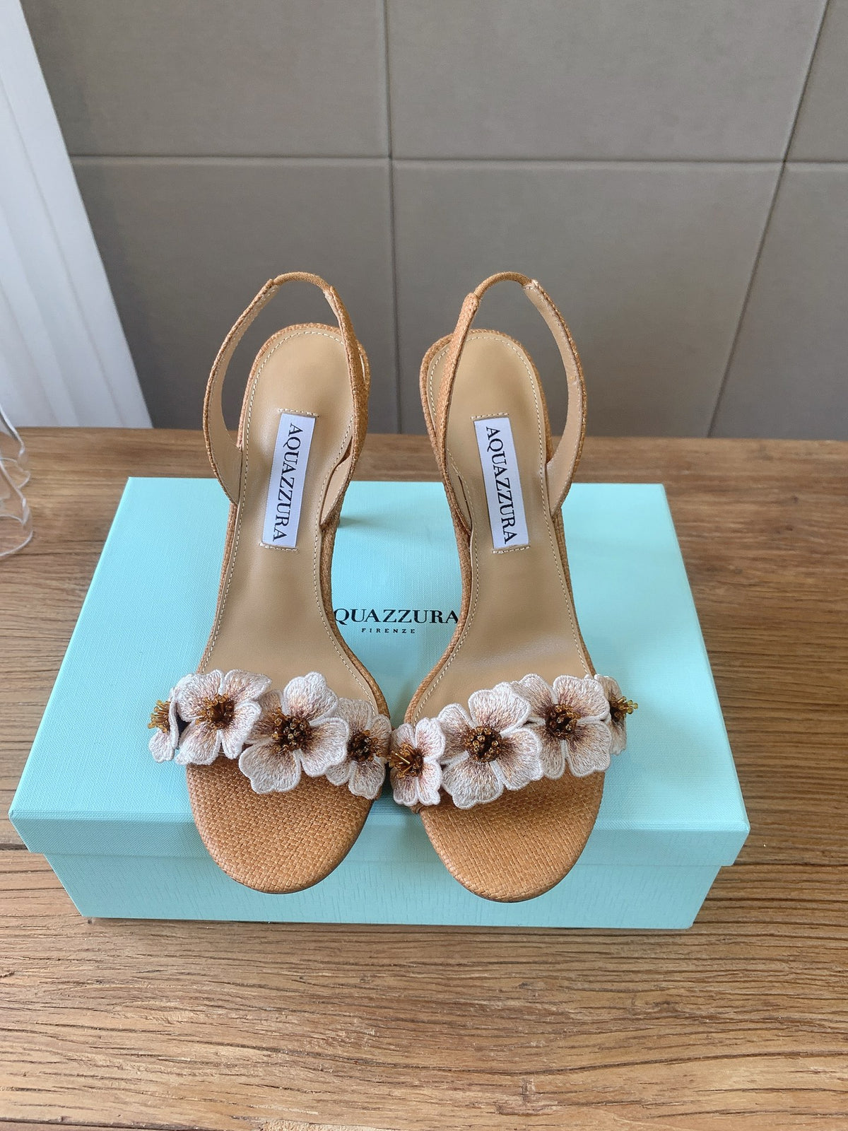 Aquazzura 2026SS Rose Gold & Teal Heels EU 35-43 Edition 2
