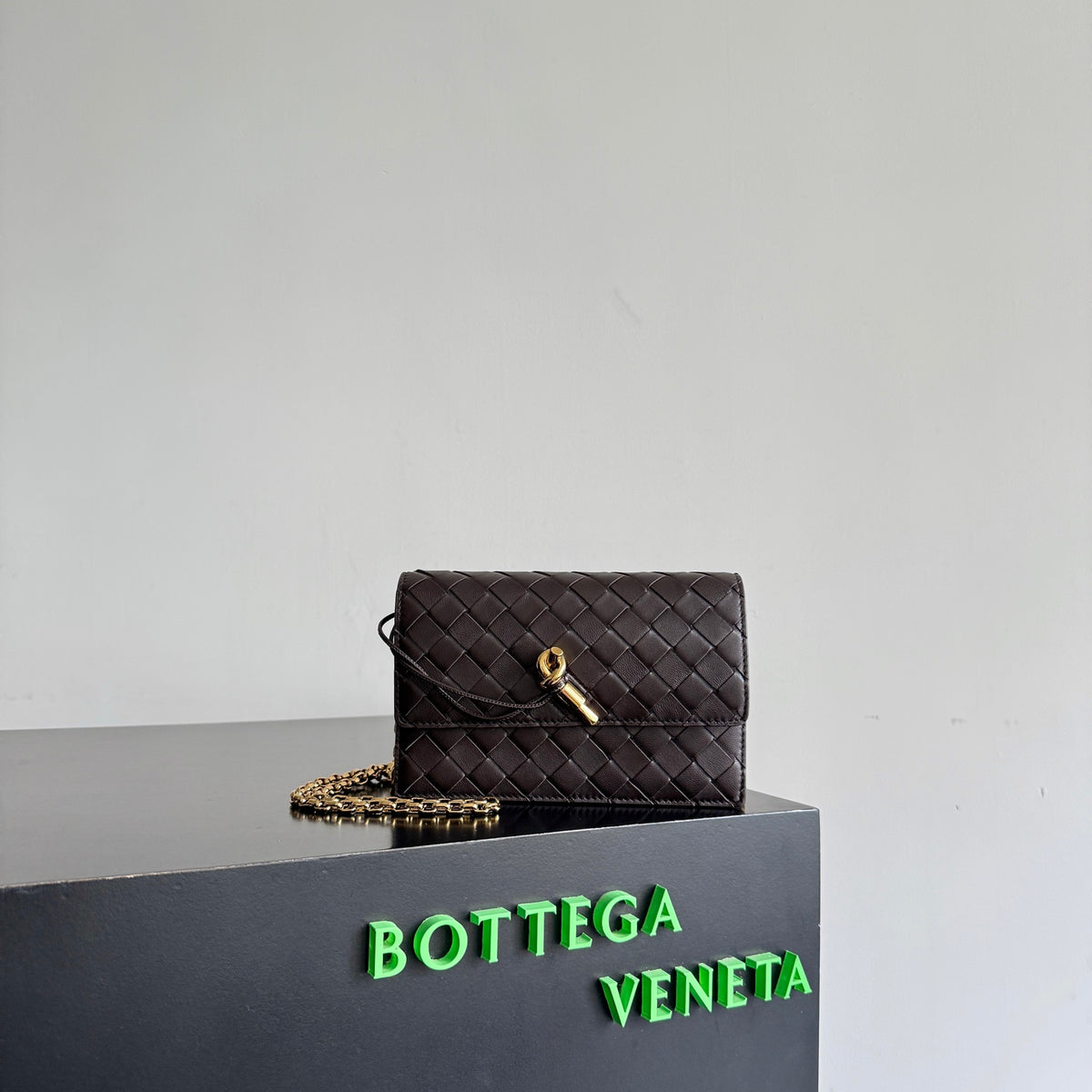 Bottega Veneta 844107 Black Chain Bag